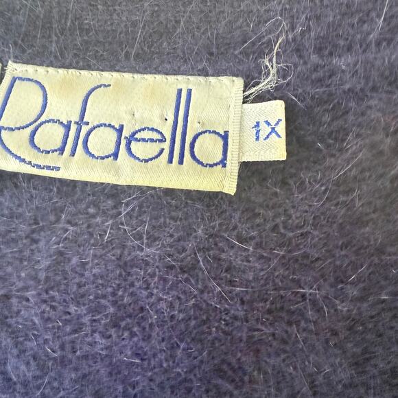 Rafaella Vintage ANGORA RABBIT HAIR WOOL Blend Buttondown sweater size 1X - Picture 2 of 10